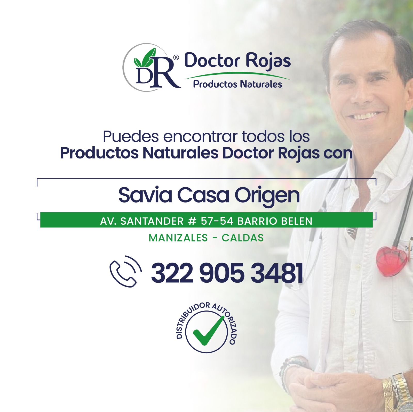 Tarjeta de Contacto SAVIA Casa Origen - Dirección y Teléfono