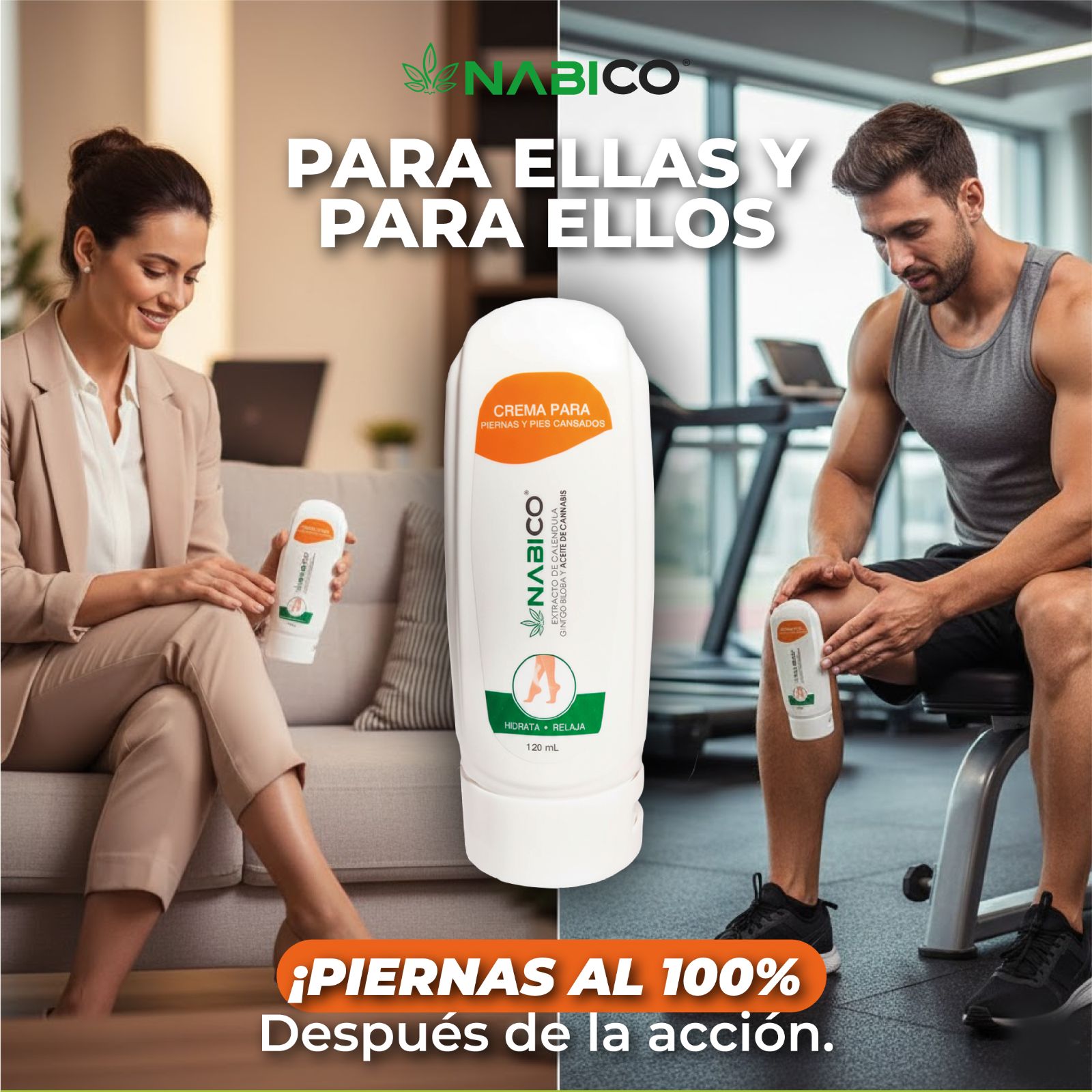 Crema Nabico para Piernas y Pies Cansados